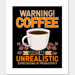 Coffee Lover Funny Sayings Warning Coffee Posters and Art